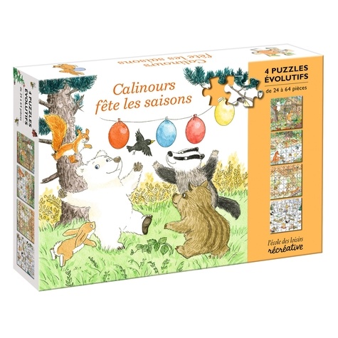 CALINOURS FETE LES SAISONS - 4 PUZZLES EVOLUTIFS