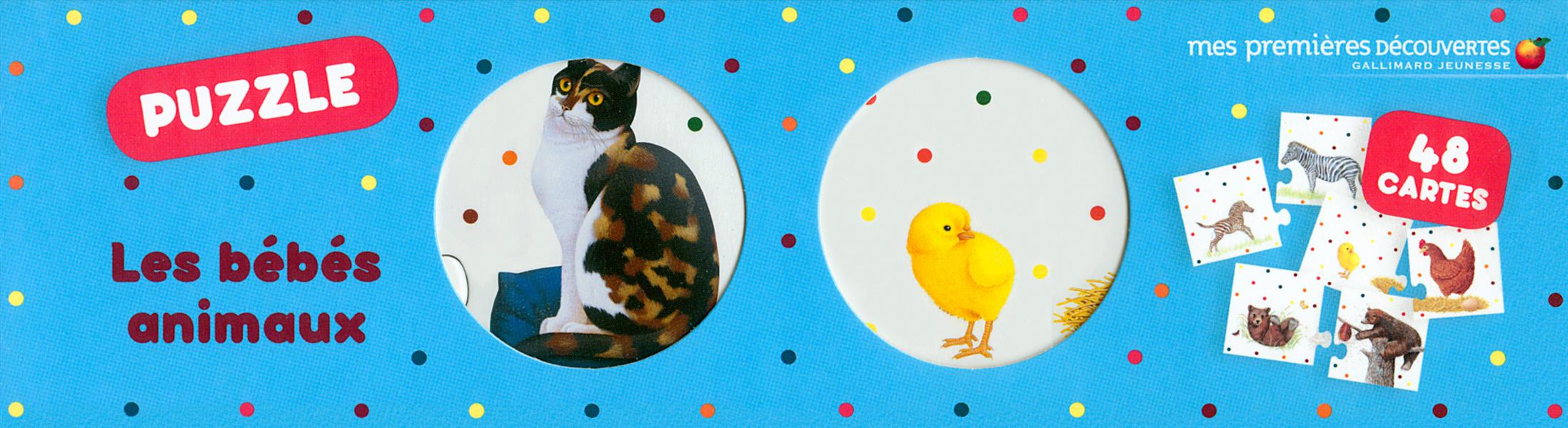 Puzzle les bébés animaux. Avec 48 cartes