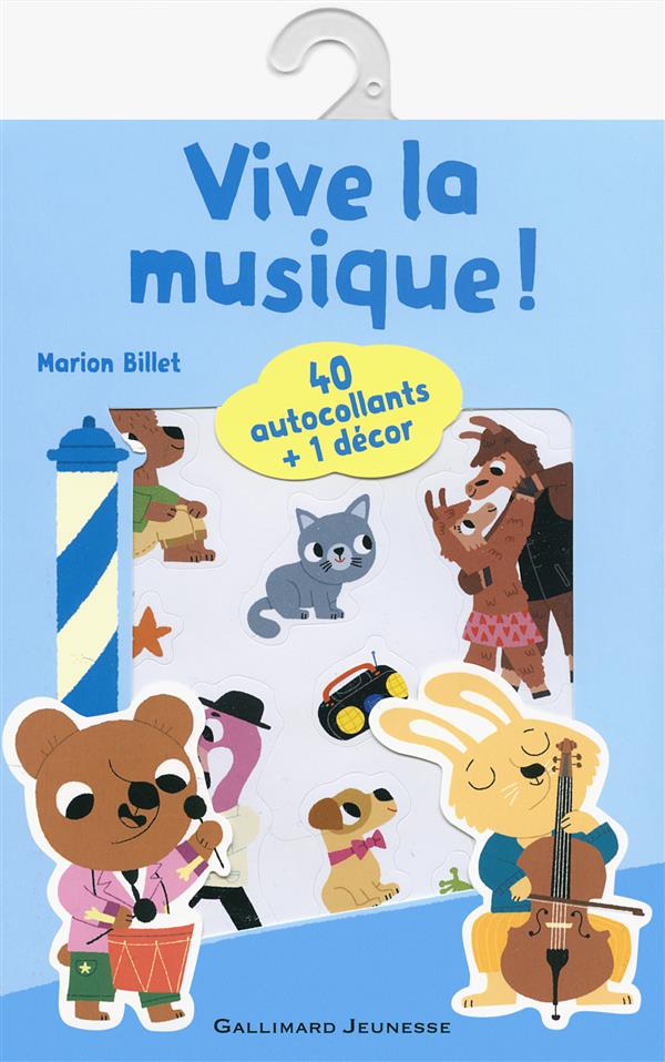 Vive la musique ! 40 autocollants 1 décor