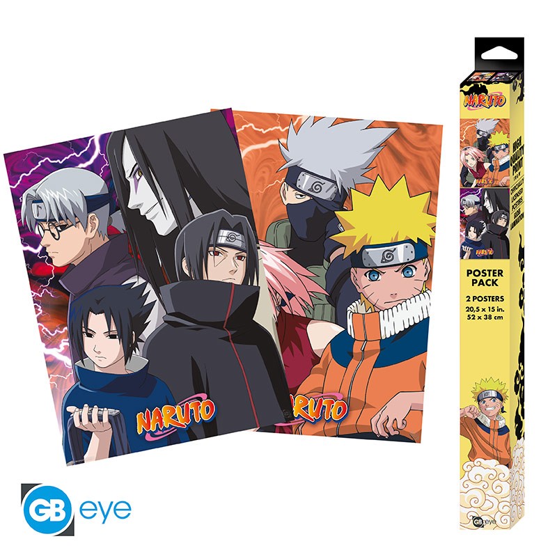 Naruto - Set 2 chibi posters 52x38cm : Ninjas Konoha & Déserteurs