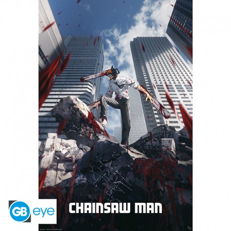 Chainsaw Man - Poster roulé maxi 91,5 x 61 cm : Key Visual