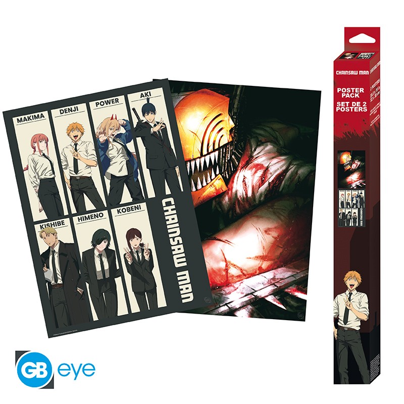 Chainsaw Man - Set 2 posters chibi 52 x 38 cm : Devil Hunters