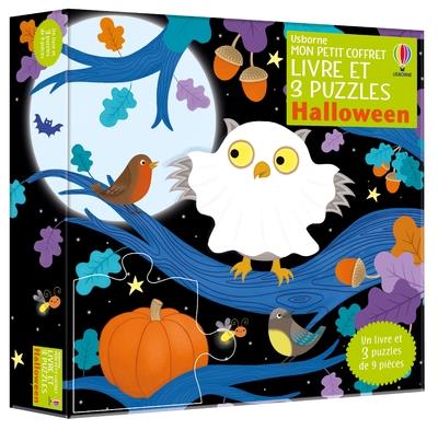 HALLOWEEN - MON PETIT COFFRET LIVRE ET 3 PUZZLES