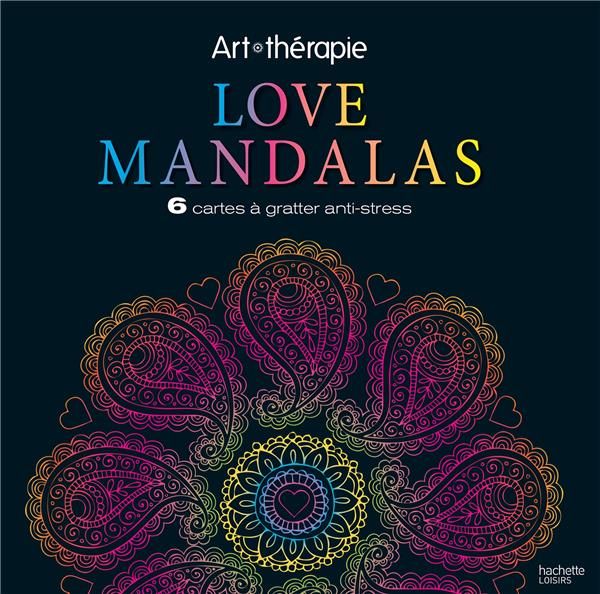 Love mandalas. 6 cartes à gratter anti-stress