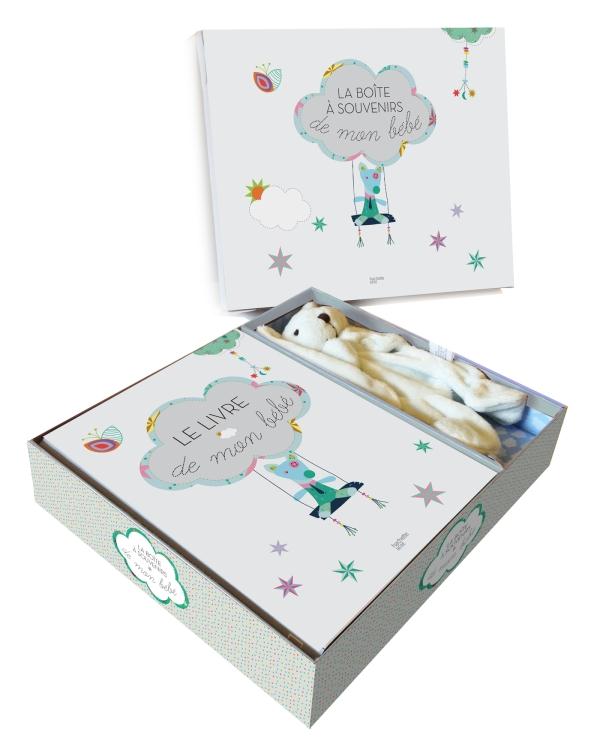 La boîte à souvenirs de mon bébé. Coffret livre peluche