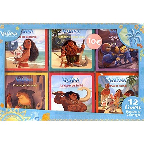Vaiana, la légende du bout du monde 12 livres Histoires et Coloriages