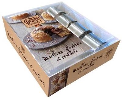 Moelleux, fondants et coulants. Coffret livre + 4 cercles à pâtisserie en métal