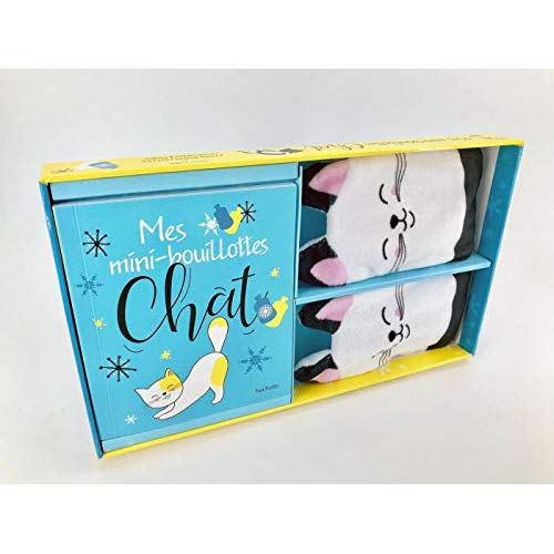 Coffret Mes mini-bouillottes chat. Avec 2 mini-bouillottes réutilisables à l'infini
