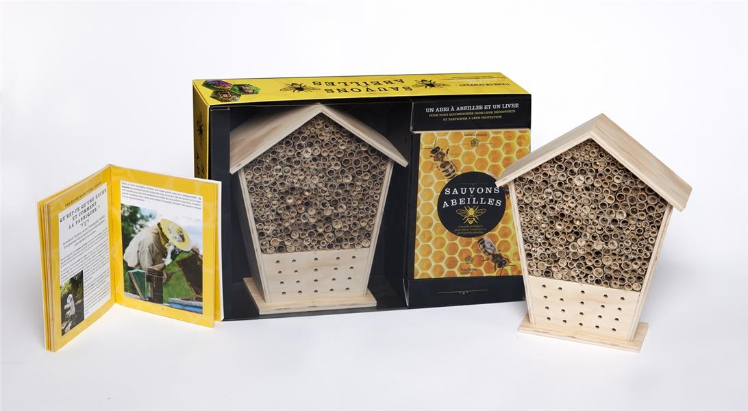 Sauvons les abeilles. Coffret avec un abri à abeille
