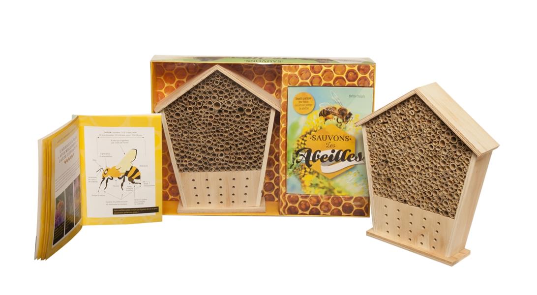Coffret Sauvons les abeilles. Avec un abri à abeilles