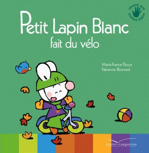 Petit Lapin Blanc : Petit lapin blanc fait du vélo