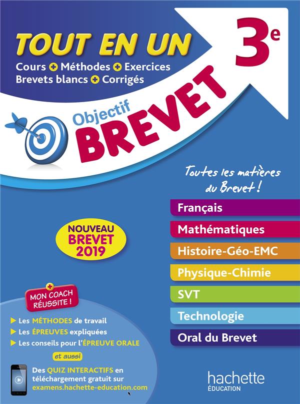 Objectif Brevet 3e. Tout en un, Edition 2019