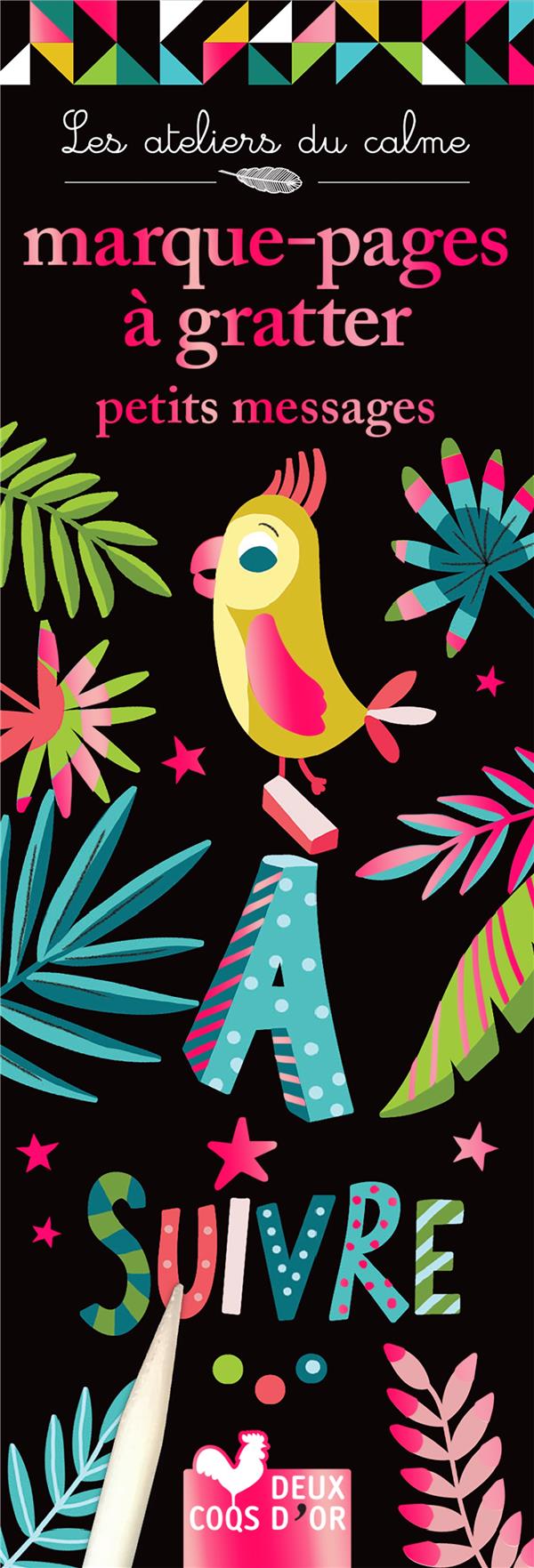 Marque-pages à gratter petits messages