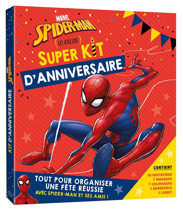 Super kit d'anniversaire Spider-Man. Les ateliers. Avec 10 invitations, 7 masques, 7 coloriages, 1 b