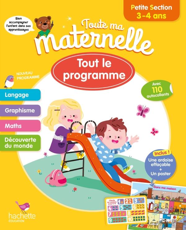 Tout le programmme Petite Section. Avec 110 autocollants, une ardoise effaçable et un poster