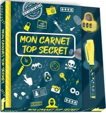 Mon carnet top secret. Avec 1 stylo magique et 1 cadenas