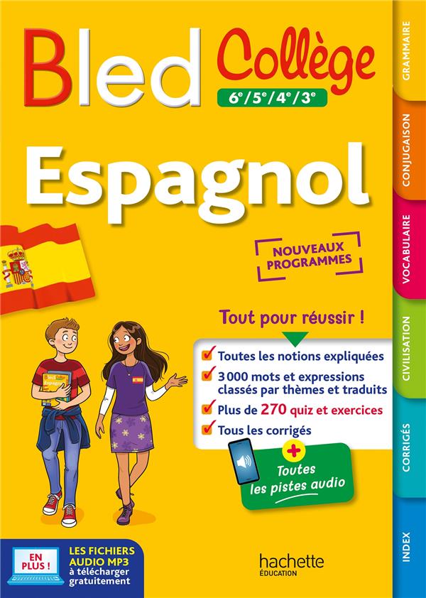 Espagnol 6e à 3e Le Bled collège. Edition 2023