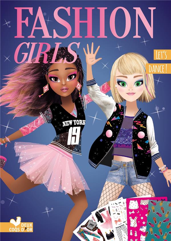 Let's dance ! Avec 5 planches d'autocollants, des papiers à motifs, un carnet de création et un poch