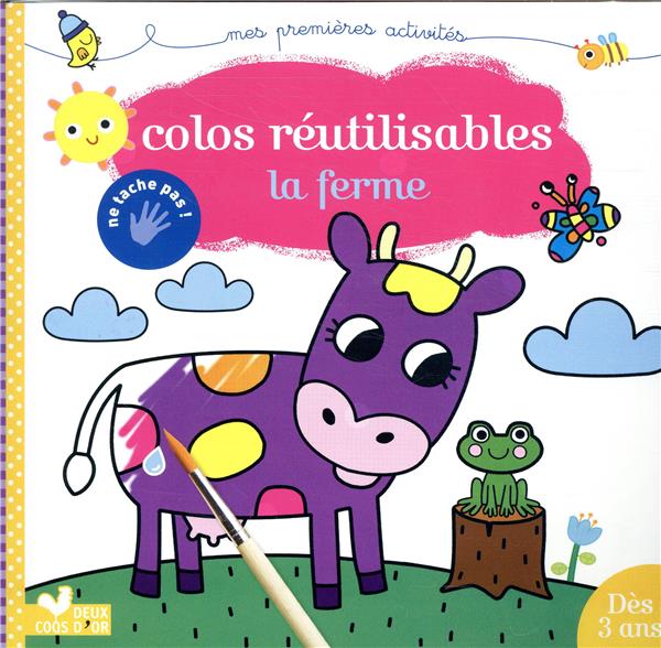 Colos réutilisables à la ferme. Avec pinceau