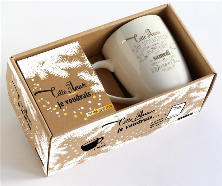 Cette année, je voudrais... Avec 1 mug et un petit agenda de sac