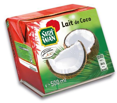 Lait de coco Suzi-Wan. Les meilleures recettes