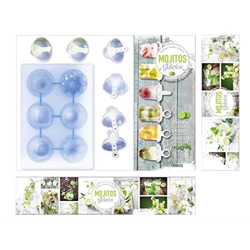 Mojitos glacés et autres cocktails. Avec une plaque de six moules à cocktails et leurs bagues