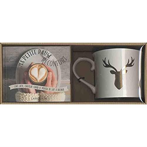 Coffret Ma petite pause réconfort. Avec un mug en porcelaine et 3 pochoirs