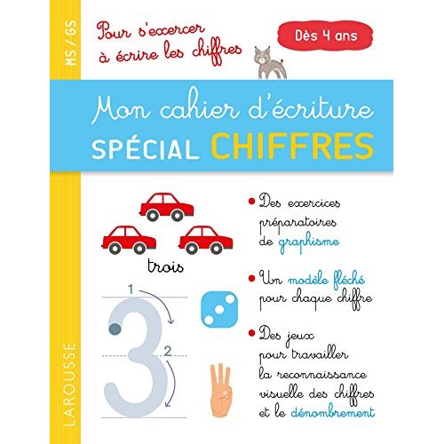 Mon cahier d'écriture spécial chiffres MS/GS