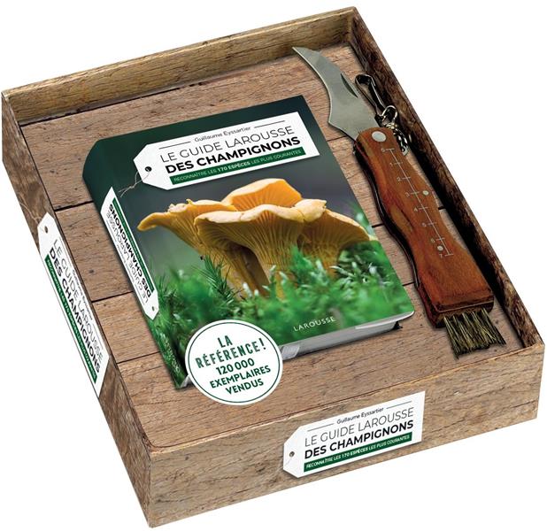 Coffret Le guide Larousse des champignons. Reconnaître les 170 espèces les plus courantes. Avec 1 co