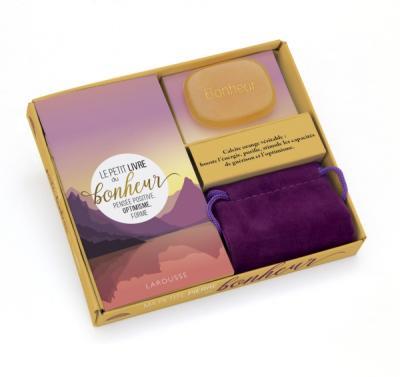 Coffret Ma petite pierre de bonheur. Le petit livre du bonheur avec 1 calcite orange véritable