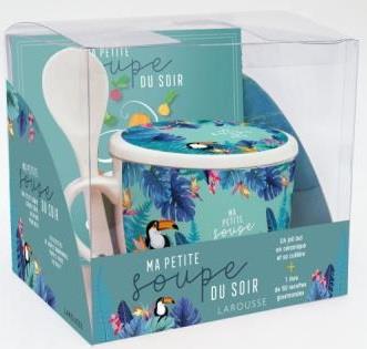 Ma petite soupe du soir. Coffret avec un joli bol en céramique et sa cuillère