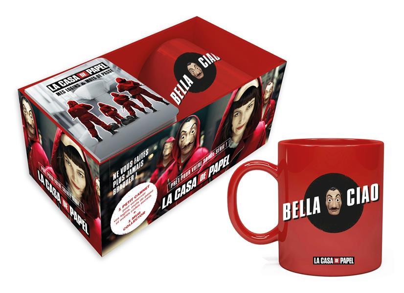 Coffret La Casa de Papel, Bella Ciao. La Casa de Papel, mes logins & mots de passe avec 1 mug