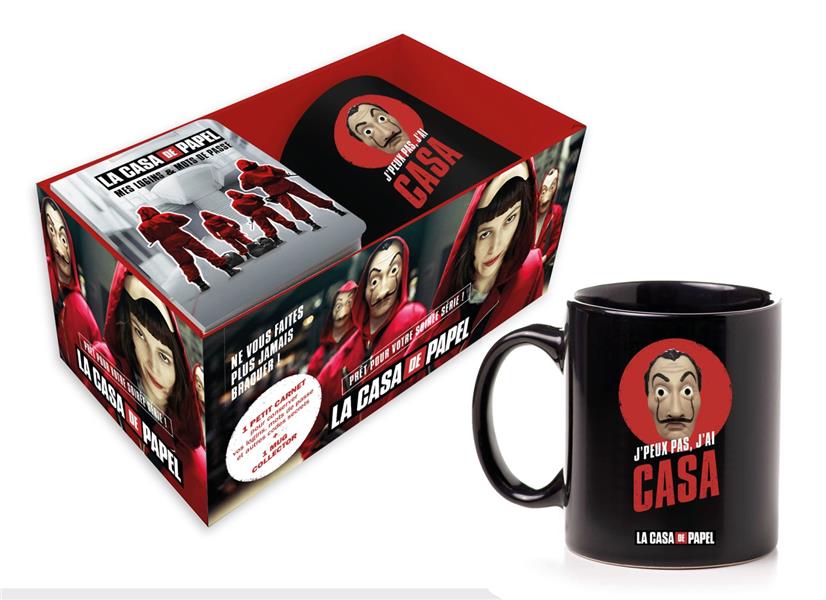 Coffret La Casa de Papel, J'peux pas, j'ai Casa. La Casa de Papel, mes logins & mots de passe avec 1