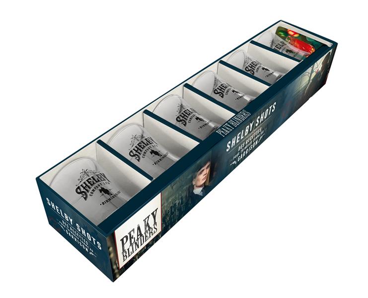 Coffret Shelby Shots Peaky Blinders. Des recettes pour trinquer comme au Garrison avec 6 shots en ve