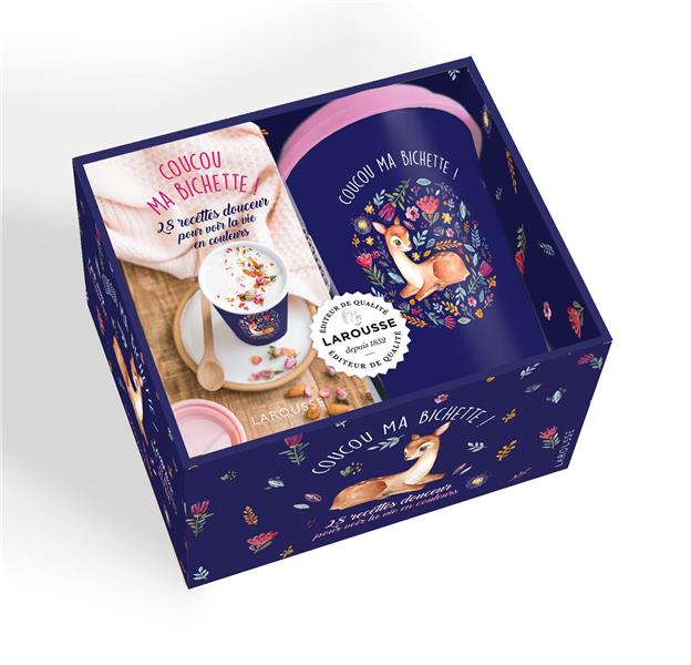 Coffret Coucou ma bichette ! 28 recettes pour voir la vie en couleurs. Avec 1 mug