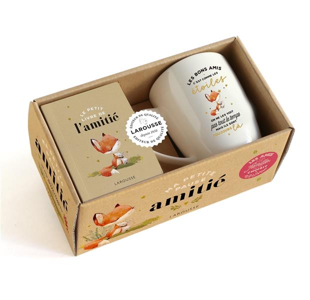 Coffret Ma petite pause amitié. Le petit livre de l'amitié avec un mug en céramique "Les bons amis c
