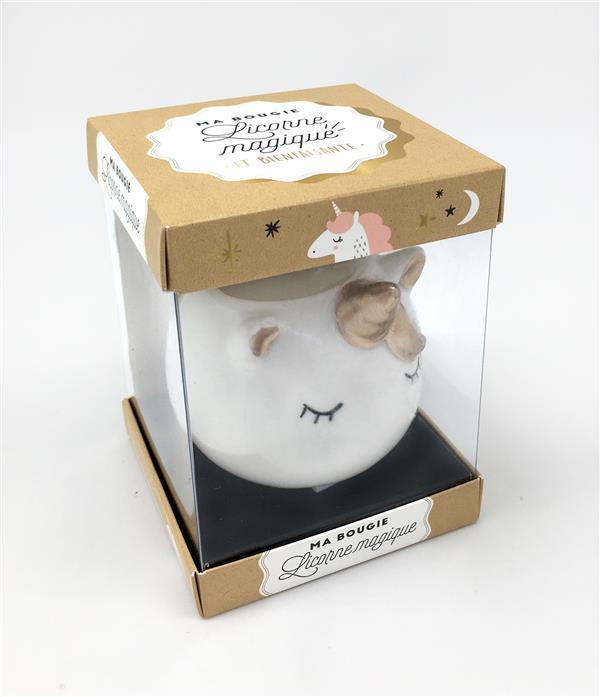 Coffret Ma bougie licorne magique. Mon petit livre d'actuces Licorne magique et bienfaisante, avec u