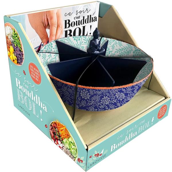 Ce soir c'est bouddha bol ! Contient un bol en céramique ; un sépateur à 5 compartiments et un livre