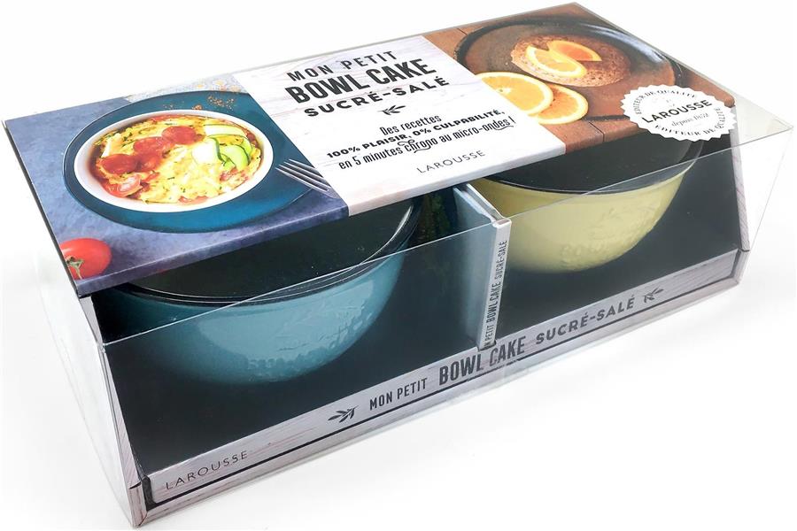 Coffret Mon petit bowl cake sucré-salé. Avec 2 bols en céramique et un livret de recettes sucrées &
