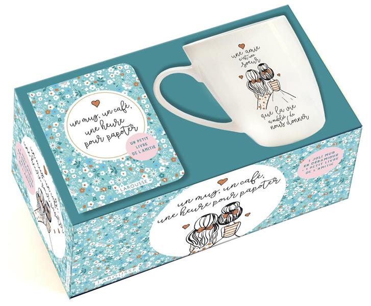 Coffret Un mug, un café, une heure pour papoter. Le petit livre de l'amitié avec 1 mug en céramique