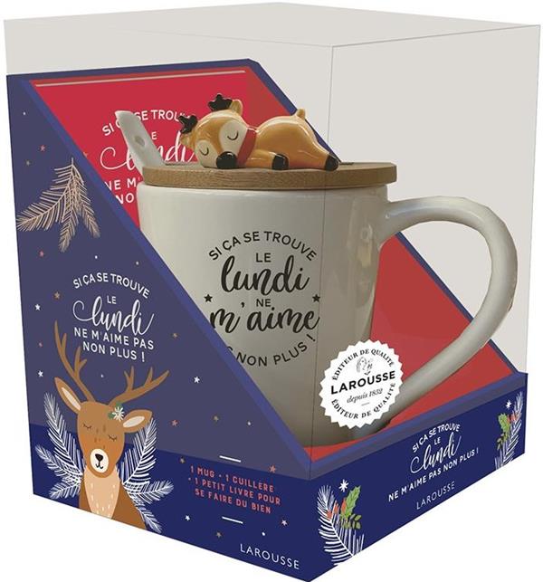 Si ça se trouve, le lundi ne m'aime pas non plus ! Coffret avec 1 mug et une cuillère
