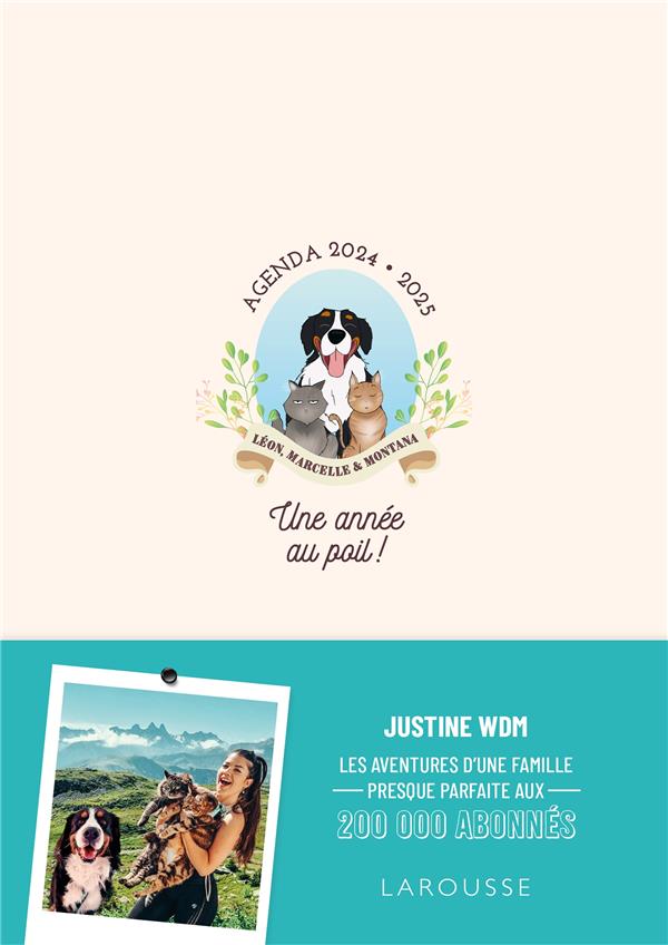 Agenda Une année au poil ! Léon, Marcelle & Montana, Edition 2024-2025