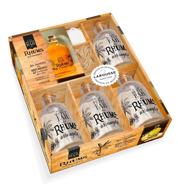 Le petit bar des rhums arrangés. Coffret avec un livret des 20 recettes de rhums arrangés & cocktail