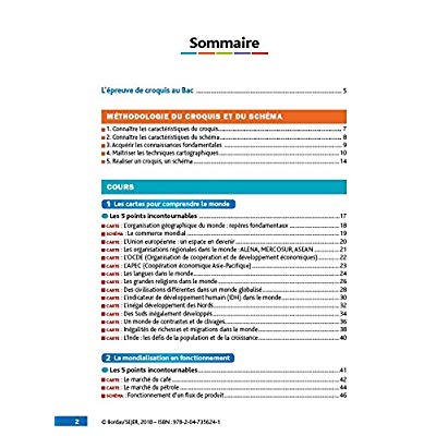 Croquis et schémas de géographie Tle L-ES-E