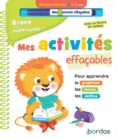 Mes activités effaçables Moyenne section. Pour apprendre le graphisme, les lettres, les chiffres. Av