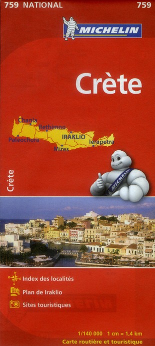 CRETE 11759 CARTE ' NATIONAL ' 2011 MICHELIN KAART