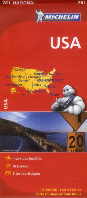 USA 11761 CARTE ' NATIONAL ' MICHELIN KAART
