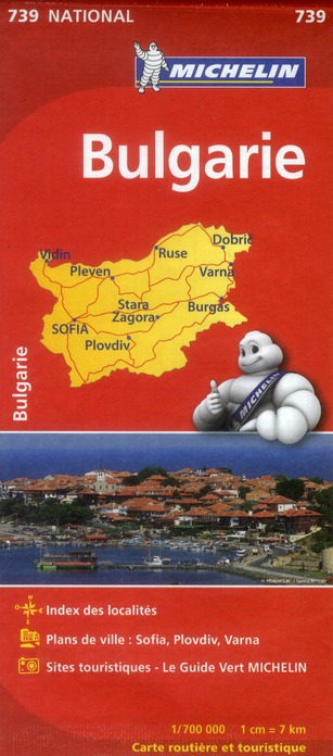 BULGARIE 11739 CARTE NATIONAL MICHELIN KAART