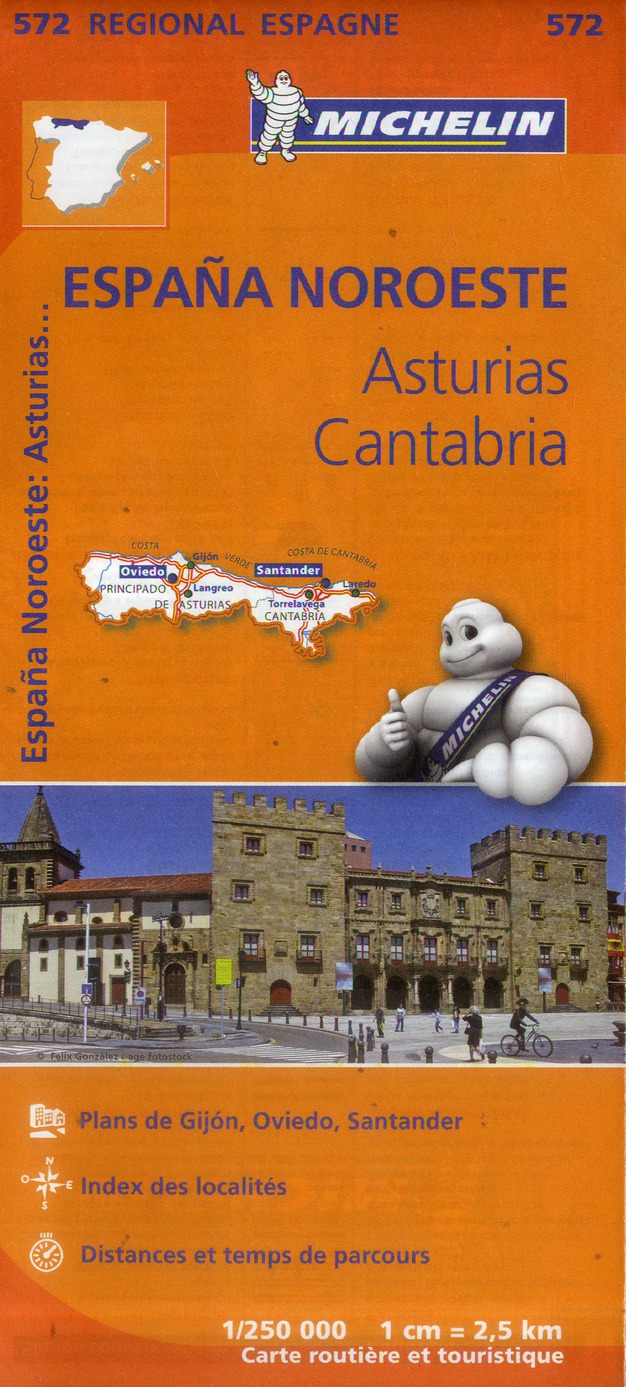ASTURIAS , CANTABRIA 11572 CARTE ' REGIONAL ' MICH