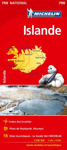 ISLANDE 11750 CARTE 'NATIONAL' MICHELIN KAART